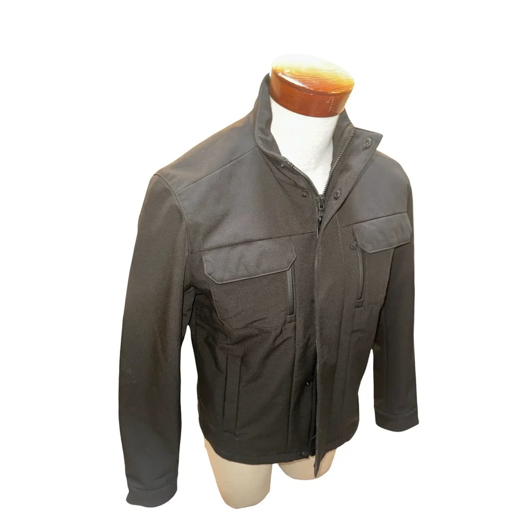 Michael Kors Men's Black Soft Shell Jacket‎ Small | Zip Front